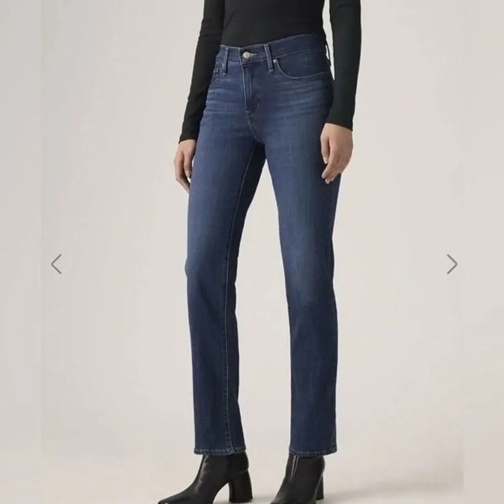 Levi's 314 Shaping Straight Dark Wash Midrise Denim Size 27 Stretch Jeans